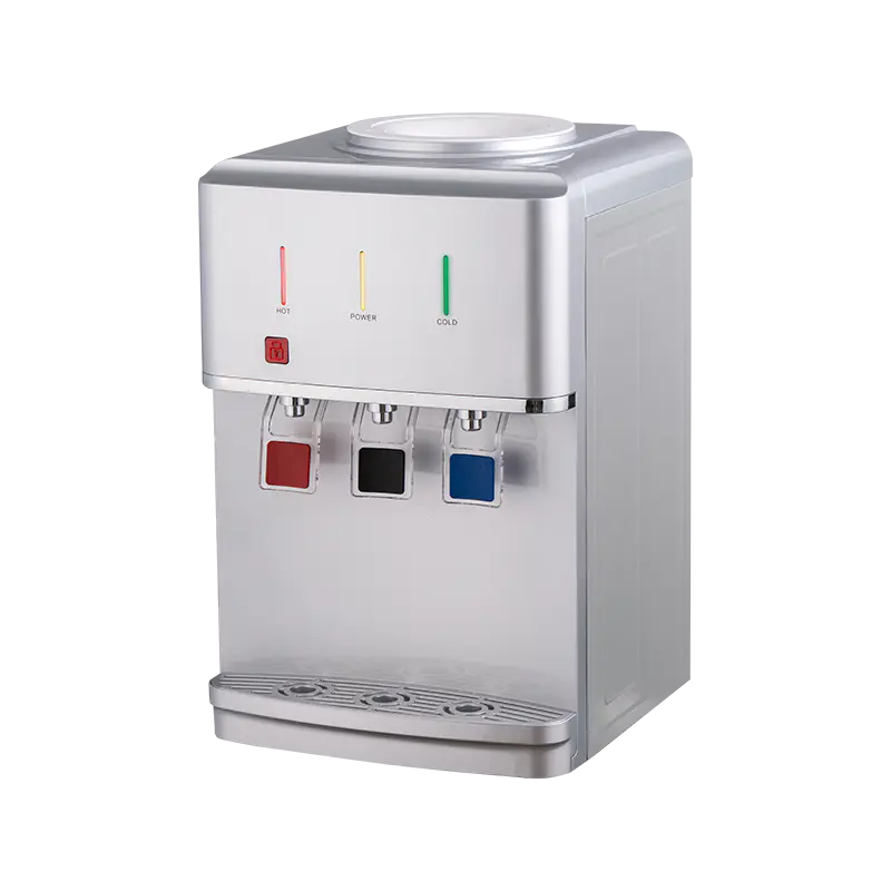 YR-2509T/YLR-2509T Srebrny, biurkowy dystrybutor wody z trzema wylotami YR-2509T/YLR-2509T Srebrny, biurkowy dystrybutor wody z trzema wylotami